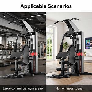 Máquina de <span class=keywords><strong>Gimnasio</strong></span> Multifuncional para el Hogar: Lat Pulldown, Press de Pecho, Pec Fly, Leg Developer, con Pila de Pesas y Construcción de Acero Reforzado - Product Image 3