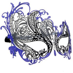 Laser Cut Cristais De Metal Prom Traje Mardi Gras Festival Veneziano Masquerade Strass Festa Metade do Rosto Olho Bola Máscara - Product Image 3