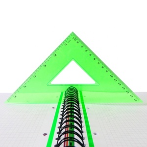 Ensemble de règle en plastique, <span class=keywords><strong>4</strong></span> pièces, 8 pouces, <span class=keywords><strong>pour</strong></span> mathématiques directement à l'usine, outils de géométrie personnalisés, Ps - Product Image 3