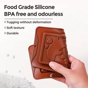 แม่พิมพ์ซิลิโคนรูปปลาโลมาสำหรับวันวาเลนไทน์จากโรงงานมู่ยู่หลินส์ ปลอดสาร BPA มาตรฐาน LFGB ชุบแพลตตินั่ม ไม่ติดกระทะ - Product Image 4