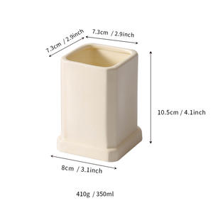 Portavelas Cuadrado de Cerámica Personalizado, Hecho a Mano, Antiderrames, Contenedor de Regalo para Decoración del Hogar - Product Image 3