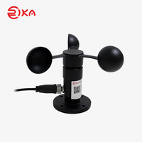 Sensor Kecepatan Angin RIKA RK100-01G OEM 0-60m/s IP65 RS485 Anemometer Paduan Aluminium (0.3+0.03V)m/s Akurasi 5-24V Supply