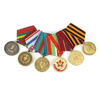 Сделанный на заказ металлический тисненый 3d логотип позолоченный военный армия премия ссср советская россия медаль на продажу