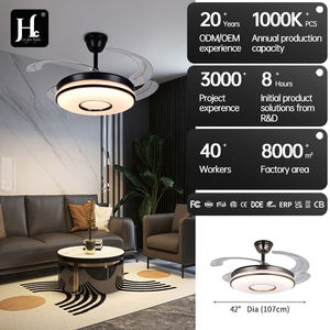 Nordic Luxury Modern Villa LED <b>Ceiling</b> <b>Fans</b> Retractable Light 6-Speed Variable Frequency Remote Control Acrylic DC Motor ABS - Product Image 6