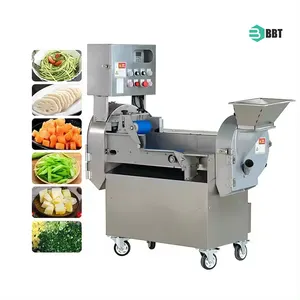 Mesin pengiris pemotong buah sayuran industri, mesin pengiris bawang putih jahe kentang manis wortel