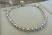 Collier de perles de haute qualité, diamètre 10-12 mm, parfaitement rondes, avec de petits défauts, perles Edison provenant d'huîtres.