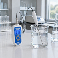 Termometer Digital Presisi Tinggi Multi Segmen Akurat Detektor Suhu Genggam untuk Pengukuran Sampel Laboratorium dan Industri