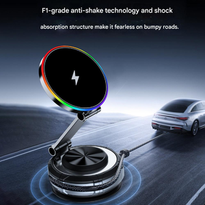 Cargador Inalámbrico Magnético para Auto de 15W, Soporte para Teléfono Plegable con Rotación de 360°, Montaje en el Tablero o Rejilla de Ventilación, Carga Rápida - Product Image 5