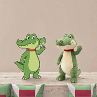 Jouets en peluche crocodile bicolores personnalisés, poupées reptiles réalistes avec dents détaillées, conception de jouets en peluche personnalisés OEM
