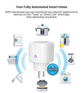 Prise intelligente Tuya Wifi Eu, contrôle vocal sans fil, fonctionne avec Google Alexa, prise d'alimentation intelligente pour maison intelligente - Product Image 5