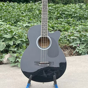 सस्ती कीमत ग्लॉस एयर्सी फैक्टरी कीमत ब्लैक कॉलर कटवे 4 स्ट्रिंग इलेक्ट्रिक ध्वनिक बास गिटार - Product Image 1