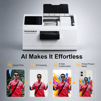 PodNEX A3 DX7 Printer Inkjet UV Flatbed Otomatis CMYK 2400 DPI Kontrol Android untuk Casing Ponsel dan AirPods