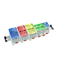 Bloc de distribution d'alimentation AC/DC UKK80 1000V, connexion à vis en laiton 690V, couvercle 4 couleurs, rail DIN pour panneau électrique