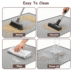 Tapis anti-dérapant pour litière de chat en silicone de qualité alimentaire, facile à nettoyer, imperméable, pour usage intérieur, design personnalisé disponible - Product Image 5