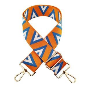 Nouveau épaissi Jacquard contraste couleur large sac décoration accessoire réglable bandoulière commerce extérieur bandoulière - Product Image 3