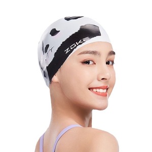 Gorro de Natación Profesional de Silicona Impermeable para Adultos y Niños, Alta Elasticidad, Protección para los Oídos, Diseño de Dibujos Animados, No Aprieta - Product Image 5
