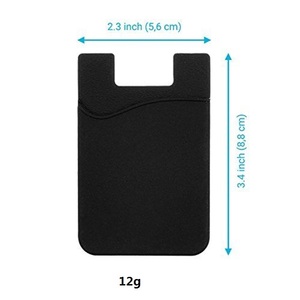 Échantillon Gratuit – Porte-cartes de crédit et de visite en silicone portable avec logo personnalisé, étui de téléphone adhésif, coques de téléphone personnalisées - Product Image 4