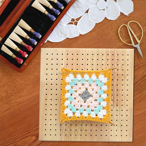 Vente en gros de panneaux de blocage carrés au crochet pour l'artisanat du bois Boîtes en bois Panneaux muraux Projets au crochet - Product Image 3