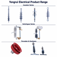 Isolateur de tension composite 36 kV à boucle œillet, haute résistance à l'électricité de fuite aux deux extrémités, pour lignes de traversée de rivières