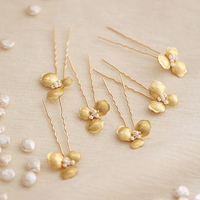 Élégant Cuivre Fleur Épingles À Cheveux De Mariée Peignes À Cheveux De Mariage En Céramique Floral Femmes Boucles D'oreilles Ensembles De Bijoux De Mariée