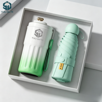 Nouveaux produits en gros : Ensemble promotionnel personnalisé pour entreprises, comprenant une bouteille isotherme, un parapluie avec ventilateur et un ensemble de cadeaux promotionnels avec logo pour femmes