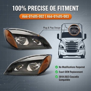 Faro Halógeno y LED A66-01405-002 A66-01405-003 A6601405002 A6601405003 para Freightliner Cascadia 18-23 - Product Image 3
