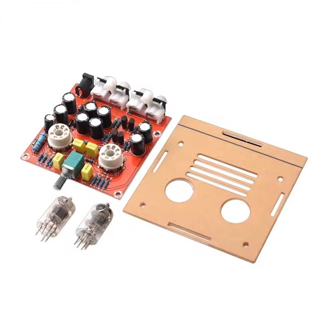 XH - A201 Audiophile - Grade 6J1 Vacuum Tube Preamp Board, HIFI Class a Tone Board Finished Board with Crystal Case