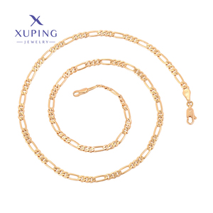 X000716723 Joyería Xuping Collar de Moda Sencillo Color Oro 18K Elegante, Cadena Simple para Mujer - Product Image 1