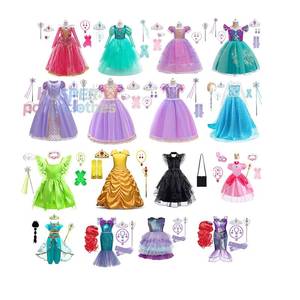 Nouveautés HP 2024 Costumes pour enfants Robes de princesse Elsa Anna Snow Belle pour filles - Product Image 1