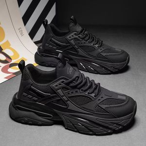 2026 Summer Breathable Waterproof Lace-Up Men's Shoes <b>Height</b>-<b>Increasing</b> Samurai Dad Thick-Soled Mesh Casual Sporty Trendy - Product Image 4