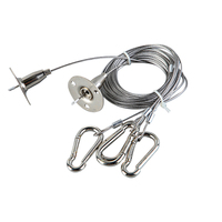 Kit de suspension réglable pour système d'éclairage à rail métallique avec crochet pour lumière LED