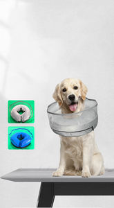 Großhandel Blau Grau PVC Pet Cat <span class=keywords><strong>Dog</strong></span> Aufblasbares Halsband - Product Image 5