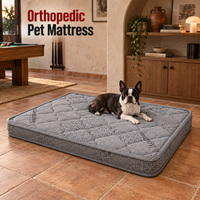 Matelas orthopédique pour chien avec housses personnalisables, housse matelassée amovible et options de passepoil pour gammes de marques sur mesure