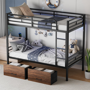 <span class=keywords><strong>Cama</strong></span> Litera Doble de Metal Ajustable de Diseño Moderno, <span class=keywords><strong>Cama</strong></span> <span class=keywords><strong>Alta</strong></span> de Acero para Adultos, Hogar, Escuela, Hotel, Tamaño Doble - Product Image 6