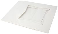 Boîte à cupcakes carrée personnalisée en papier alimentaire recyclable avec finition mate, doublure en éponge, fenêtre transparente et plusieurs trous pour boulangerie
