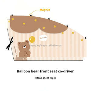 Tenda Magnetica Retrattile per Finestrino Auto, Parasole per Bambini con Protezione Solare e Isolamento Termico, Design Cartoonesco 70x50cm, Privacy - Product Image 3