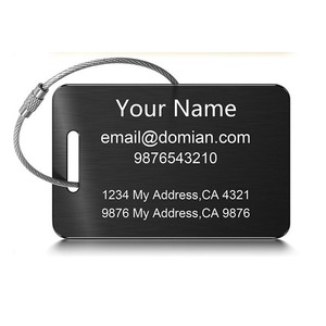 Custom Luxury Metal Luggage Tag Anti-Loss Boarding Pass Accessory <b>Airport</b> Luggage Tag Custom Pattern Decorative Pendant - Product Image 4