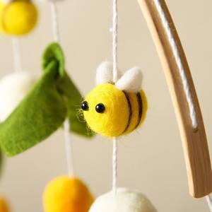 Vendita calda api fiori feltro bambino mobile vivaio decorazione culla culla appeso mobile - Product Image 6