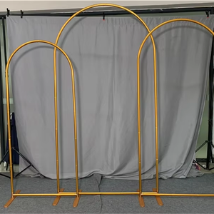 Ouro prata alumínio liga arco quadro casamento estrada guia balão stand fotografia fundo quadro - Product Image 1
