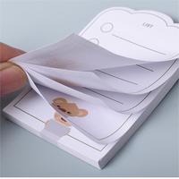 Y711 Ukuran Kustom Cetak Kustom Memo Pad Tempel Perekat Promosi 105*80MM X100 lembar