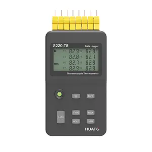 Huato S220-T8 Multi-4 channels Data Logging Temperature Meter, K type thermocouple For medical industry