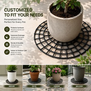 Accesorios para Bonsái de Interior y Exterior, Juego de 2 Mallas de Drenaje Redondas Resistentes para Bonsái - Product Image 5
