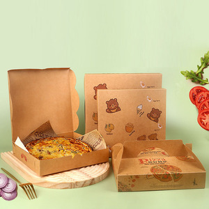 Tùy Chỉnh In Thực Phẩm Dùng Một Lần Sushi Bento Bánh Sáp Hộp Với Xử Lý Waffle Bánh <span class=keywords><strong>Pizza</strong></span> Bao Bì Hộp Với Logo Giấy Bìa - Product Image 4