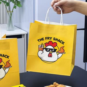 Bolsa de Papel Kraft Ecológica, Biodegradable, Reciclable y Desechable para Comida para Llevar, con Logotipo Personalizado, para Entrega Rápida de Comida de Restaurantes - Product Image 6