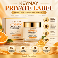 Crème Visage en Capsules de Collagène à la Vitamine C, Niacinamide et Acide Hyaluronique, Éclaircissante et Raffermissante, Marque Privée, OEM, ODM, Vente en Gros, Usine