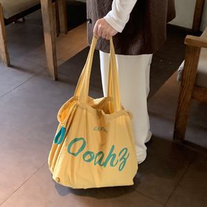 Sac fourre-tout à cordon personnalisé avec logo, grande capacité, en nylon froissé, 20 pouces, pour le voyage - Product Image 6