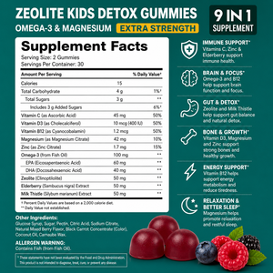 Gomitas <span class=keywords><strong>Detox</strong></span> 9 en 1 con Zeolita para Niños, con <span class=keywords><strong>Omega</strong></span>-<span class=keywords><strong>3</strong></span> y Magnesio, Limpieza de Metales Pesados de Alta Potencia, 60 Gomitas, Servicio OEM - Product Image 6