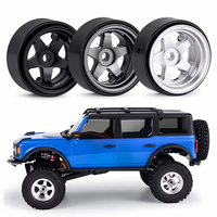 4 jantes en alliage d'aluminium à 5 branches avec tournevis pour pièces de mise à niveau de crawler RC 1/30 A302048