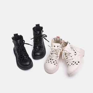 Stivaletti da <span class=keywords><strong>bambina</strong></span> Primavera 2026 Nuovi, in rete e PU, con suola in <span class=keywords><strong>gomma</strong></span>, sottili e traforati, alla moda - Product Image 1