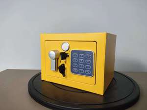 Yellow <b>Mini</b> Safe <b>Box</b> with Electronic Digital Lock for Home Office Jewelry <b>Storage</b> - Product Image 2